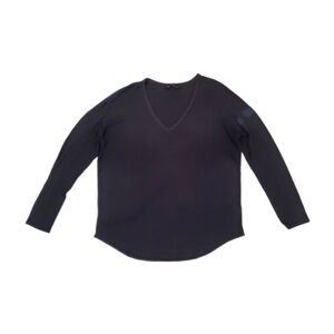 Athleta‎ Women's Black Cloudlight Oversized V-Neck Long Sleeve T-Shirt Large